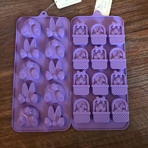 Two Easter silicone molds